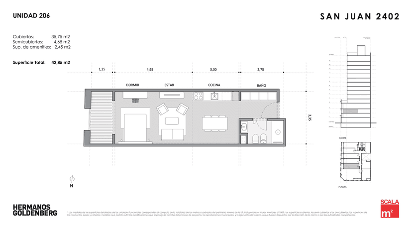 Plano de la unidad UF206