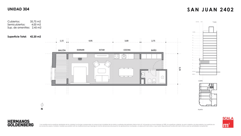 Plano de la unidad UF304