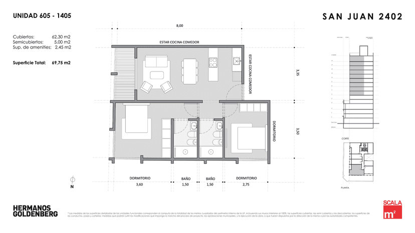 Plano de la unidad UF605